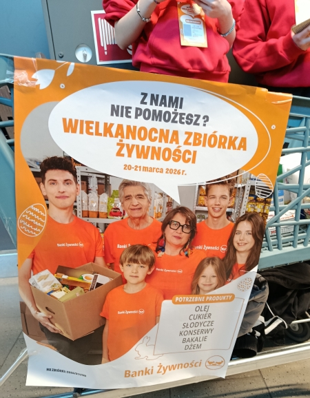 WIELKANOCNA ZBIÓRKA ŻYWNOŚCI  -” Z NAMI NIE POMOŻESZ ?”